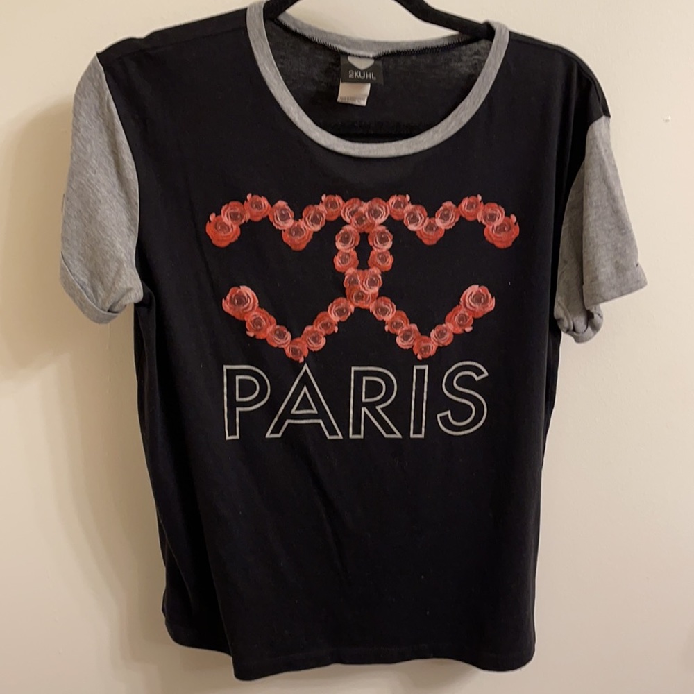 2kuhl Paris T-Shirt Size L Color Black Gray Red